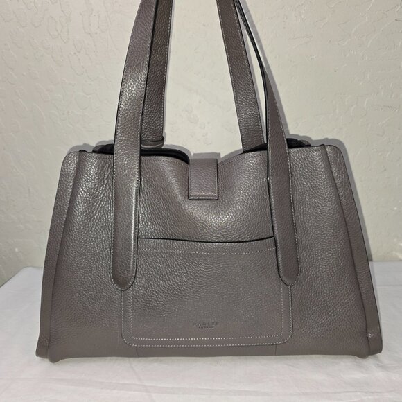Radley London Sloane Street Large Zip-Top Gray Pebble Grain Leather Shoulder Bag - Picture 4 of 16